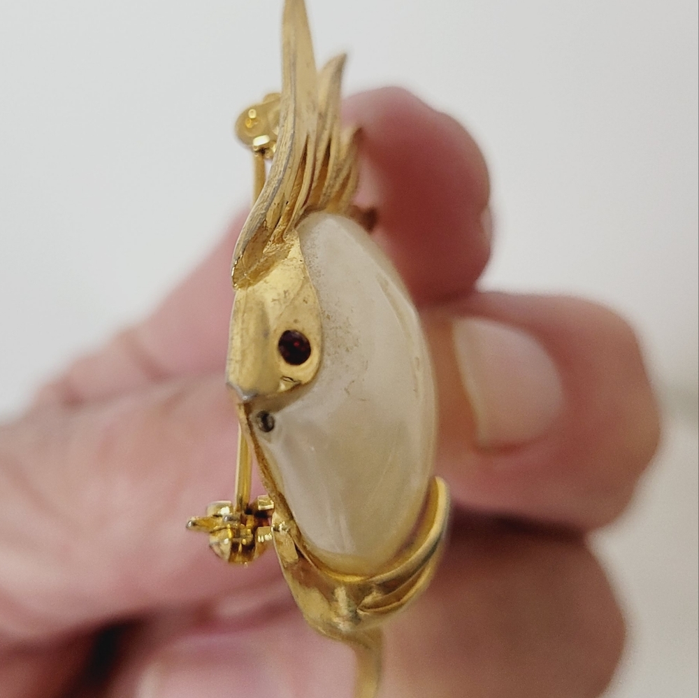Fish brooch vintage goldtone - Picture 2 of 14